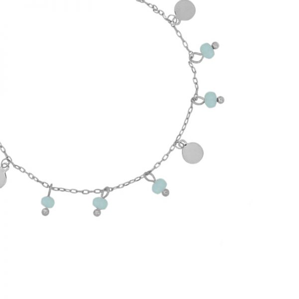 Beaded zilver blauw