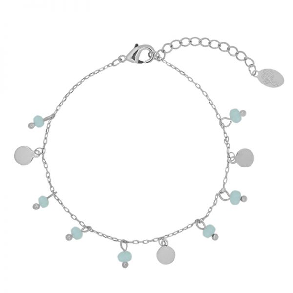 Beaded zilver blauw