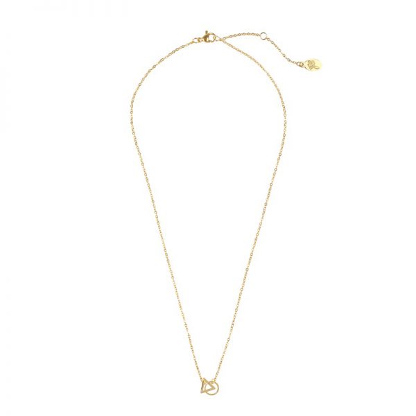 Necklace Triangle versus Circle goud
