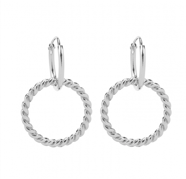 Oorbellen Curly- zilver