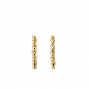 Oorbellen twisted bar goud