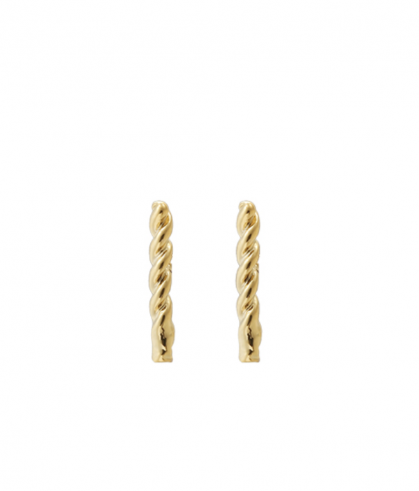 Oorbellen twisted bar goud