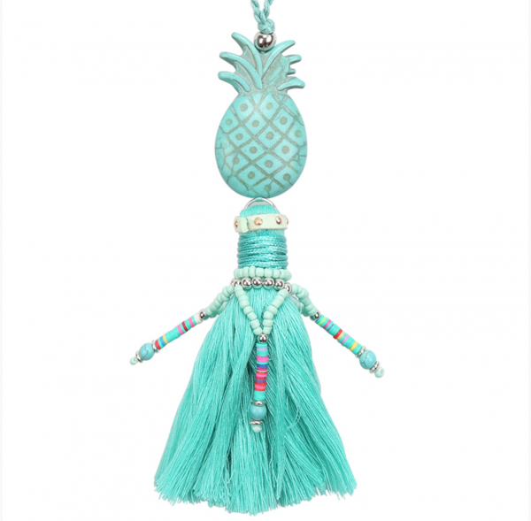 Accessoire pineapple tassel blauw