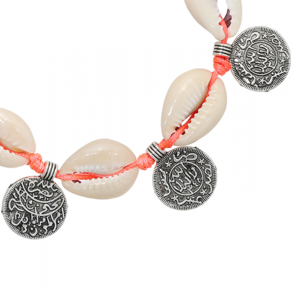 Armband funky shell roze