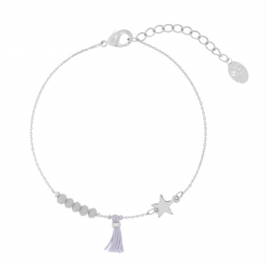 Armband Tassel Mix zilver