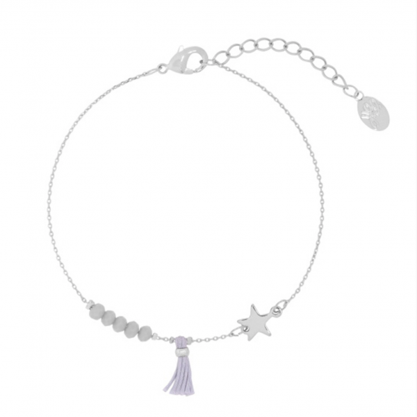 Armband Tassel Mix zilver