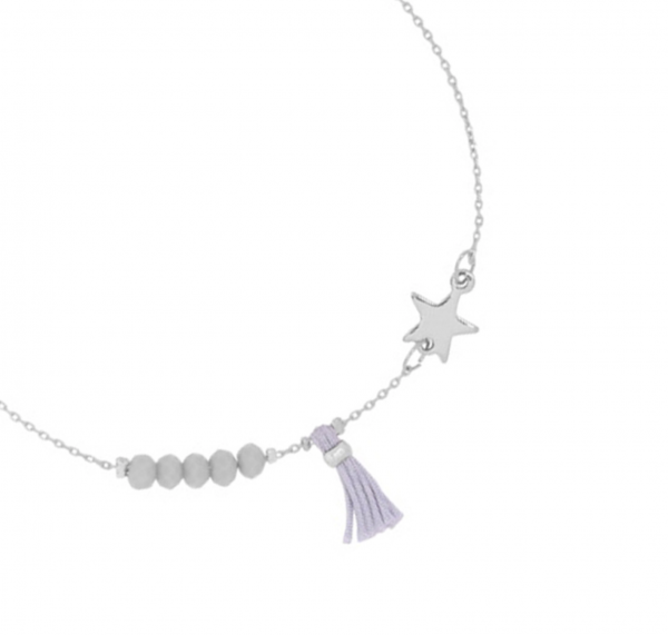 Armband Tassel Mix zilver