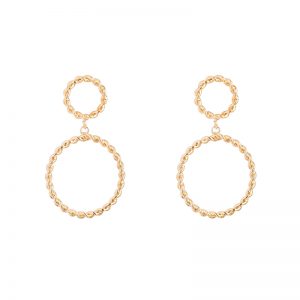 Oorbellen touch circle goud