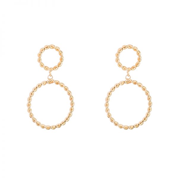 Oorbellen touch circle goud